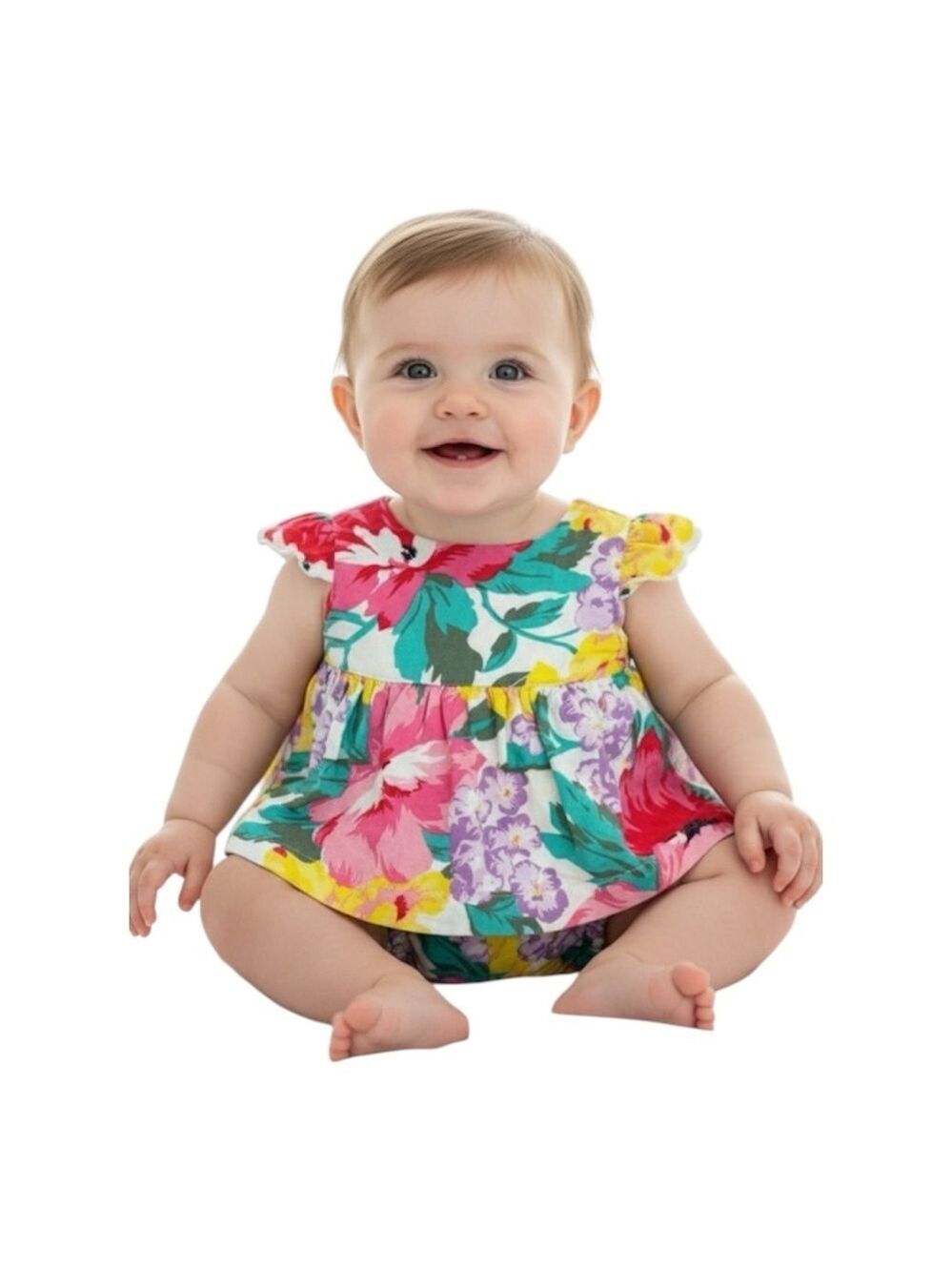 Baby Gap Girl’s Size 6–12 Months Floral Dress with Matching Diaper Cover